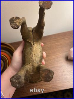 Antique Cast Iron HUBLEY Dog Doorstop Statue Figurine Boston Terrier 8.75 Tall
