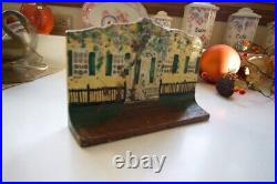 Antique Cast Iron House with Woman Doorstop Eastern Specialty Mfg. No. 50 Good Antique Cast Iron House with Woman Doorstop Eastern Specialty Mfg. No. 50 Good