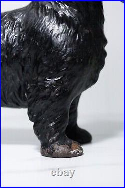 Antique Cast Iron Hubley Black Scottish Terrier Dog Doorstop Garden Sculpture