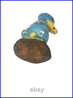 Antique Cast Iron Hubley Doorstops Painted Ducks Paperweights Rare