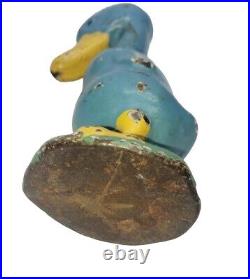 Antique Cast Iron Hubley Doorstops Painted Ducks Paperweights Rare