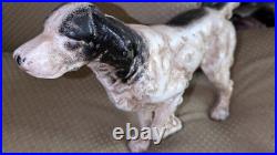 Antique Cast Iron Hubley Setter Pointer Dog Door Stop Original Paint 14.5