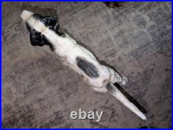 Antique Cast Iron Hubley Setter Pointer Dog Door Stop Original Paint 14.5