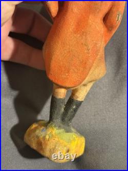 Antique Cast Iron Huntsman Fox Hunting Equestrian Door Stop great surface