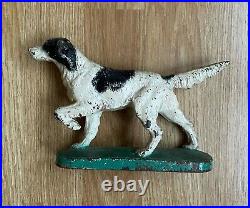 Antique Cast Iron Irish Setter Pointer Dog Bookend Doorstop or Figurine