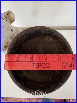 Antique Cast Iron Metal BUNNY RABBIT Statue Door Stop Garden Yard Decor 14 RARE