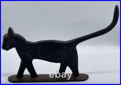 Antique Cast Iron Metal DOORSTOP Door Stop BOOT SCRAPER Standing CAT KITTEN Antique Cast Iron Metal DOORSTOP Door Stop BOOT SCRAPER Standing CAT KITTEN