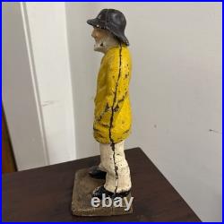 Antique Cast Iron Old Salt Nautical Sailor Fisherman Doorstop