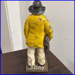 Antique Cast Iron Old Salt Nautical Sailor Fisherman Doorstop