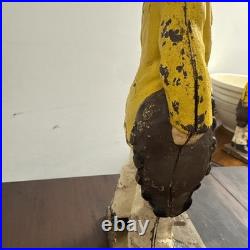 Antique Cast Iron Old Salt Nautical Sailor Fisherman Doorstop