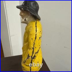 Antique Cast Iron Old Salt Nautical Sailor Fisherman Doorstop
