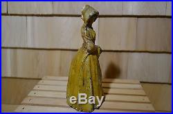 Antique Cast Iron Original Paint Victorian Women Woman Lady Door Stop Gift