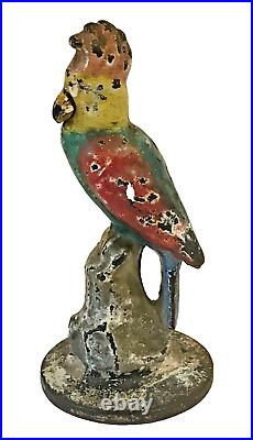 Antique Cast Iron Parrot Door Stop Albany Foundry Company ca 1924