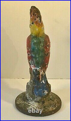 Antique Cast Iron Parrot Door Stop Albany Foundry Company ca 1924