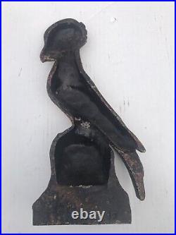 Antique Cast Iron Parrot Doorstop