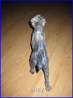 Antique Cast Iron Pointer Hunting Dog Setter Door Stop 8 Pounds