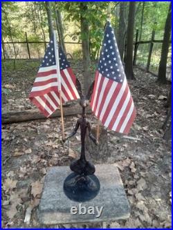 Antique Cast Iron Rabbit Statue Doorstop