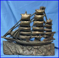 Antique Cast Iron SAILING SHIP Greenblatt Studios 1925 Door Stop