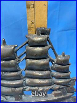 Antique Cast Iron SAILING SHIP Greenblatt Studios 1925 Door Stop