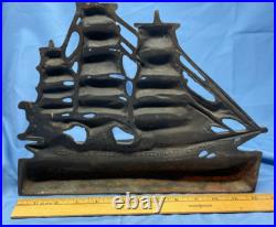 Antique Cast Iron SAILING SHIP Greenblatt Studios 1925 Door Stop