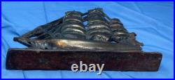 Antique Cast Iron SAILING SHIP Greenblatt Studios 1925 Door Stop