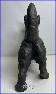 Antique Cast Iron Scottie Terrier Dog Hubley Doorstop 1930's