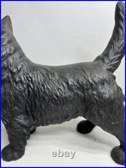 Antique Cast Iron Scottie Terrier Dog Hubley Doorstop 1930's