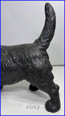Antique Cast Iron Scottie Terrier Dog Hubley Doorstop 1930's