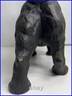 Antique Cast Iron Scottie Terrier Dog Hubley Doorstop 1930's