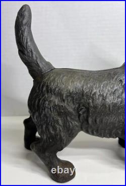 Antique Cast Iron Scottie Terrier Dog Hubley Doorstop 1930's
