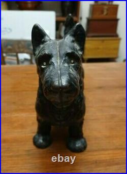 Antique Cast Iron Scottish Terrier Scottie Dog Door Stop