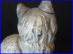 Antique Cast Iron Seated Cat Heavy Doorstop Statue Possibly Hubley Nice Patina