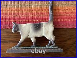 Antique Cast Iron Siamese Cat Figurine Doorstop Original Paint 10 T 9.5W