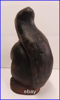 Antique Cast Iron Squirrel Eating Nut Doorstop