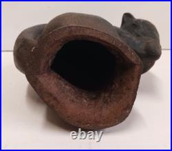 Antique Cast Iron Squirrel Eating Nut Doorstop