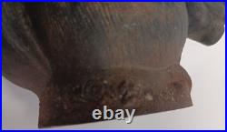 Antique Cast Iron Squirrel Eating Nut Doorstop