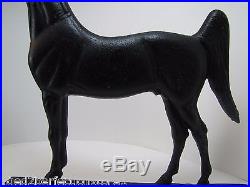 Antique Cast Iron Stallion Doorstop King's Genius c1938 large figural horse