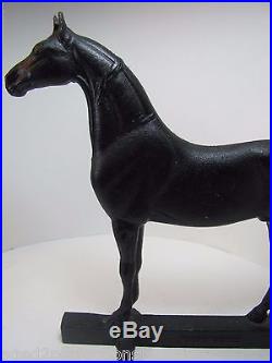 Antique Cast Iron Stallion Doorstop King's Genius c1938 large figural horse