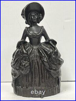 Antique Cast Iron Victorian Lady Door Stop