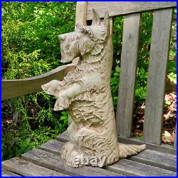 Antique Cast Iron Westie White Terrier Dog Doorstop 16.75 RARE