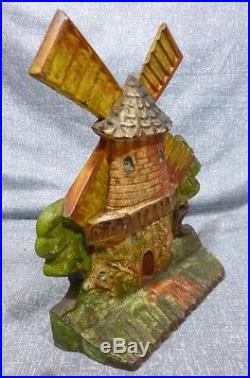 Antique Cast Iron Windmill Doorstop #512