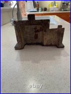 Antique Cottage Cast Iron Doorstop Original Paint 7.5x3x4