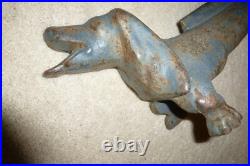 Antique Dachshund Dog Boot Scraper Cast Iron Doorstop 22 30 Lbs