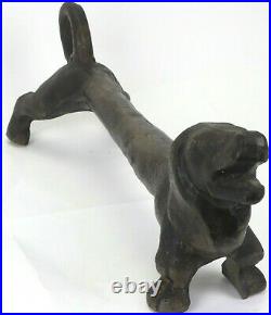 Antique Dachshund Dog Cast Iron Boot Scraper, Doorstop, Statue, Andiron
