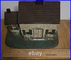 Antique Door Stop Heavy Cast Iron Cape style house 4 inches high by 7-1/4 wide