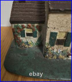 Antique Door Stop Heavy Cast Iron Cape style house 4 inches high by 7-1/4 wide