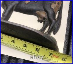 Antique Doorstop Cast Iron Dairy Cow Original Paint 7 1/2 Antique Doorstop Cast Iron Dairy Cow Original Paint 7 1/2