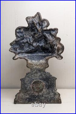 Antique Doorstop, Cast Iron Floral Basket HOOPS FIREPLACES CHICAGO