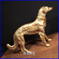 Antique Doorstop USA Borzoi Wolfhound Saluki Cast Iron Statue Dog PRIORITY MAIL