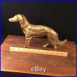 Antique Doorstop USA Borzoi Wolfhound Saluki Cast Iron Statue Dog PRIORITY MAIL